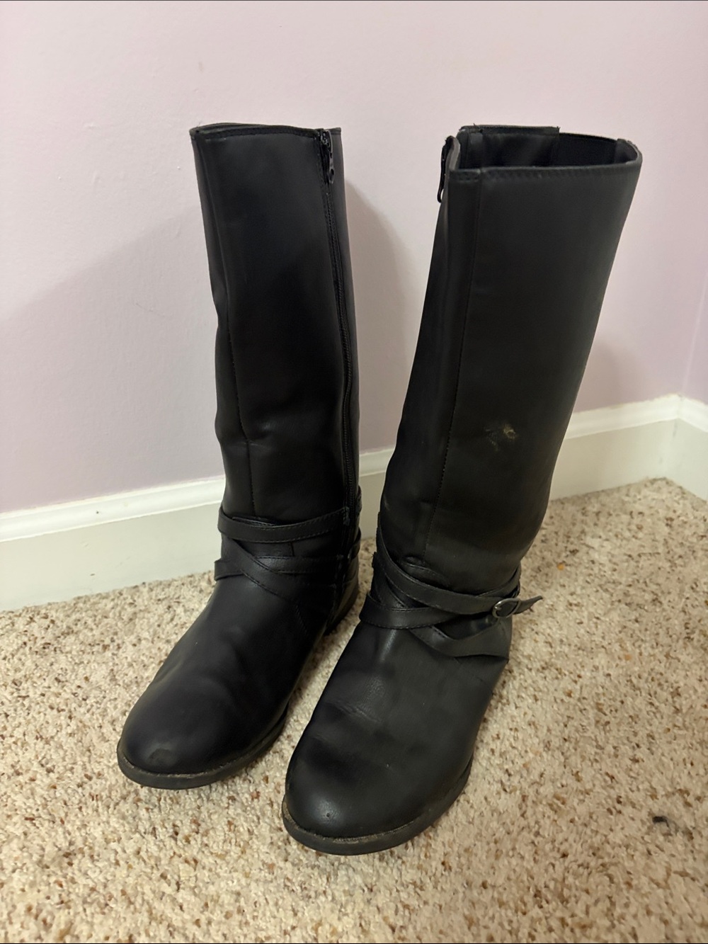 Cat & Jack Black Tall Girls' Boots